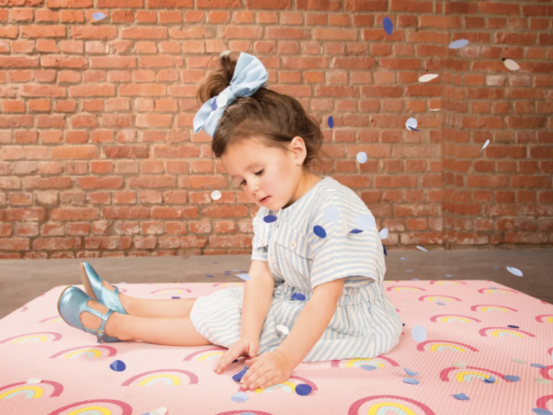 Dětský koberec z ECO pěny Pink rainbows